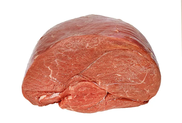 Färskt Rått Nötkött Kött Isolatet Vit Bakgrund — Stockfoto