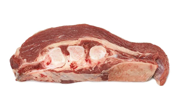 Rohe Brustfilets Isoliert Auf Weißem Rohem Rindfleisch Brustfilet Auf Weißem — Stockfoto