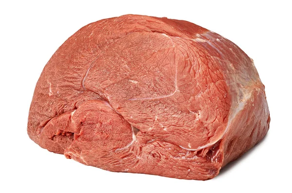 新鲜生肉牛肉肉 白色背景下的孤独感 — 图库照片