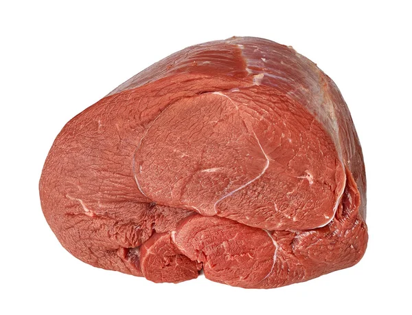 Färskt Rått Nötkött Kött Isolatet Vit Bakgrund — Stockfoto