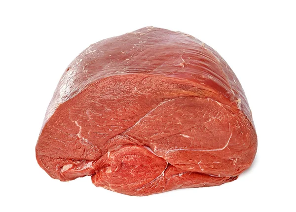 Carne Vaca Crua Fresca Isolatet Fundo Branco — Fotografia de Stock