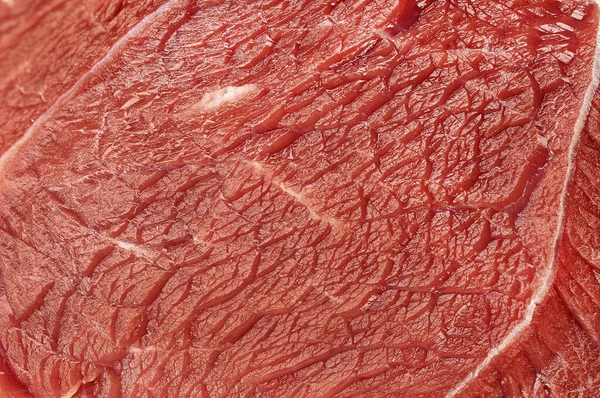 Fondo Carne Carne Res Cruda Filete Textura Macro — Foto de Stock