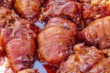 Ağır ateşte pişmiş kuzu Shank Meksika Tabağı.