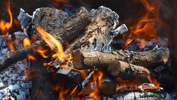 Houtskool Verbranden Barbecue Stockafbeelding