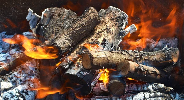 Houtskool Verbranden Barbecue Stockafbeelding