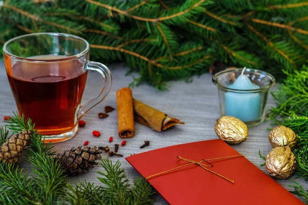 Noel tasarım. Bir İsa'nın dalları ile Noel arka plan
