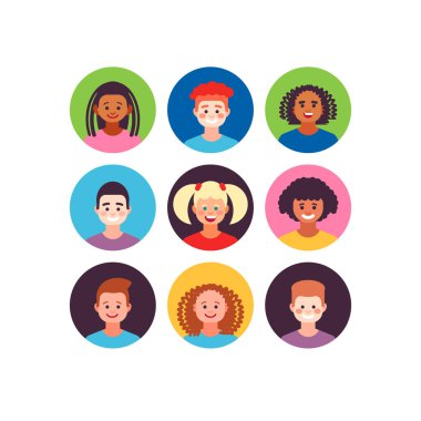 Kullanıcıların Kız ve Oğlanları Avatar Çocuk Grubu 