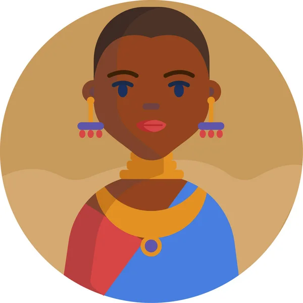 Multicultural Avatar Nacional Ilustraciones Usuarias Femeninas — Vector de stock