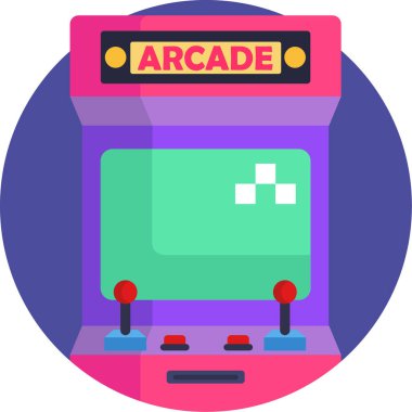 Arcade Oyun simgeleri vektör illüstrasyon video oyunları oyun konsolu oynatıcısıName