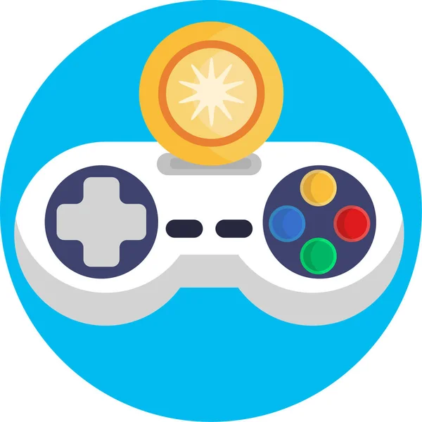 Konsole Gaming Symbole Setzen Vektorillustration Videospiele Konsolenspieler — Stockvektor