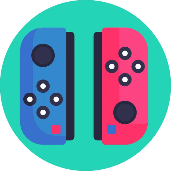 Nintendo Switch Console Gaming Icons Set Vector Illustration Video Games — стоковий вектор