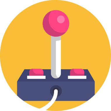 Joystick Oyun simgeleri vektör illüstrasyon video oyunları oyun konsolunu ayarlar