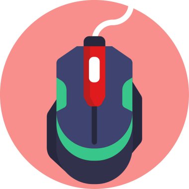 PC Oyun faresi simgeleri vektör illüstrasyon video oyunları oyun konsolunu belirler