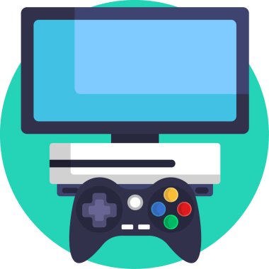 X-box Konsol Oyun simgeleri vektör illüstrasyon video oyunları oyun konsolu oynatıcısıName