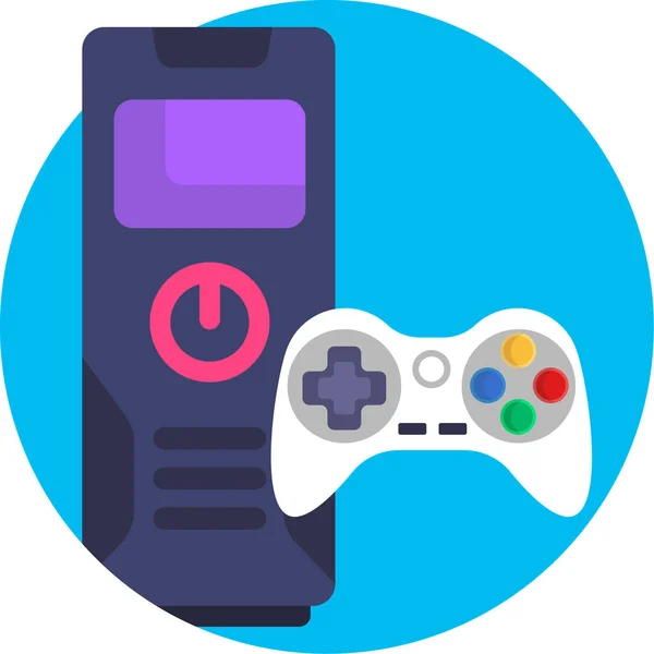 Game Pad Gaming Ikonok Beállítása Vektor Illusztráció Videojátékok Konzol Gamer — Stock Vector