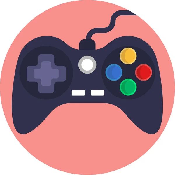 Game Pad Console Gaming Icons Set Vector Illustration Video Games — Stock Vector