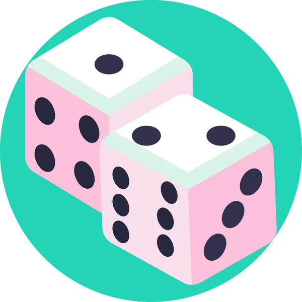 Casino Dice Spelikoner Som Vektor Illustration Spel Spel Konsol Spelare — Stock vektor