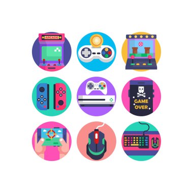 Cep telefonu video oyunları oyun konsolunda Simgeler çevrimiçi oynatılıyor