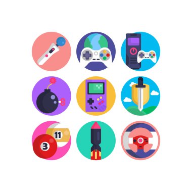 Cep telefonu video oyunları oyun konsolunda Simgeler çevrimiçi oynatılıyor