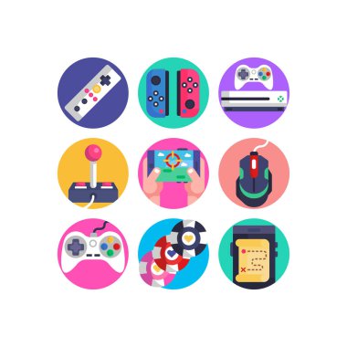 Cep telefonu video oyunları oyun konsolunda Simgeler çevrimiçi oynatılıyor