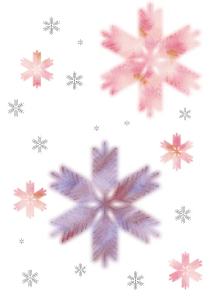 Различные снежные звезды на белом фоне — стоковое фото