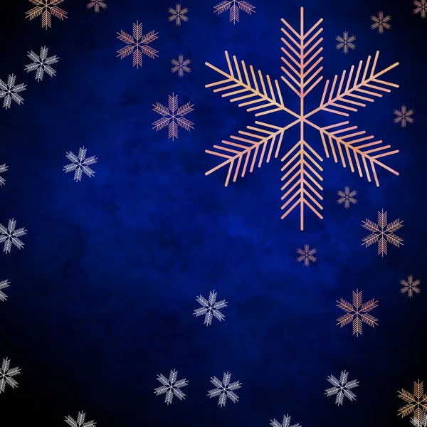 Estrellas de nieve frente a un fondo abstracto — Foto de Stock