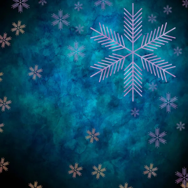 Estrellas de nieve frente a un fondo abstracto —  Fotos de Stock