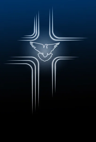 Krzyż Znak Zmartwychwstałego Jezusa — Zdjęcie stockowe