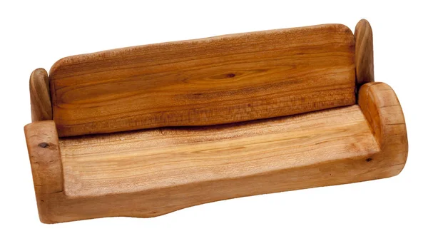 Garden bench from logs — Stock Photo, Image