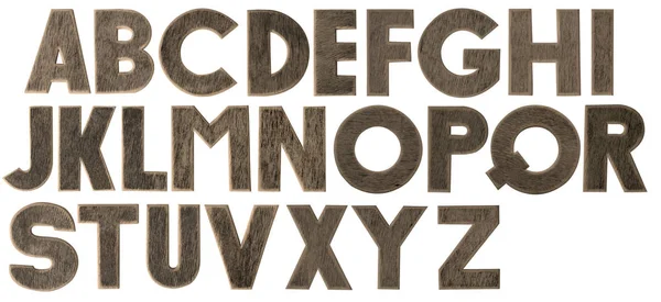 Houten vintage alfabet — Stockfoto