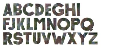 Ahşap kamuflaj alfabesi