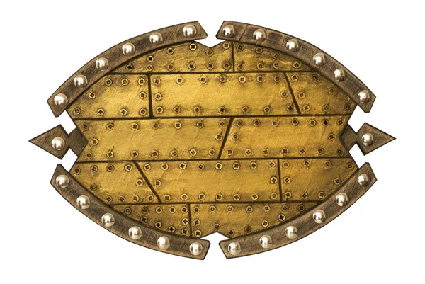 Steampunk arka plan ile metal yaşlı çerçeve 