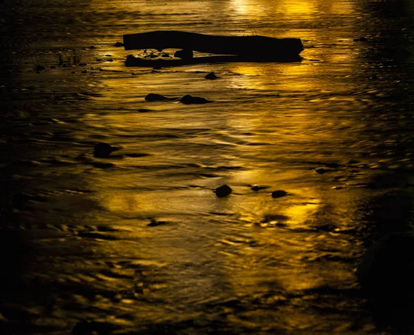 Noche río naturaleza — Foto de Stock