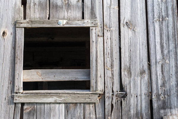 old barn window with no glass