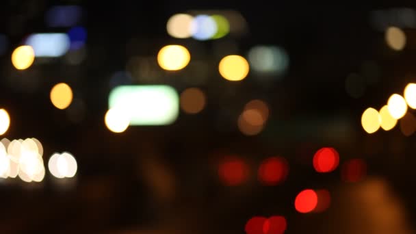 晚市红绿灯 — 图库视频影像