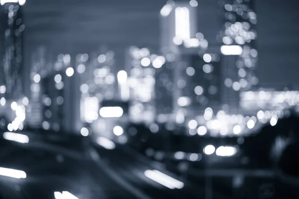 Nacht Stadt Skyline Bokeh Lichter abstrakten Hintergrund — Stockfoto