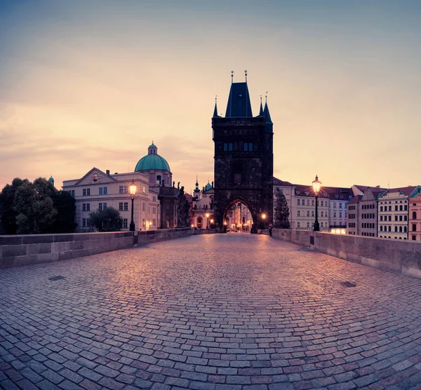 Panorama mostu Karola — Zdjęcie stockowe