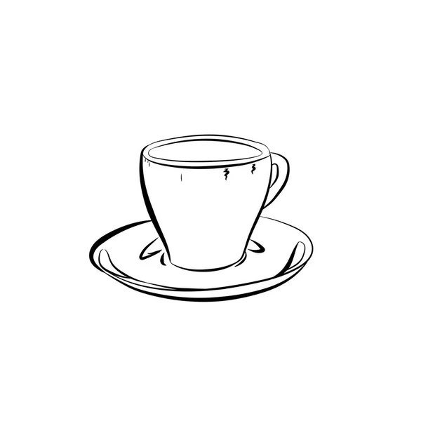 Coffee cup icon flat — Stock Vector