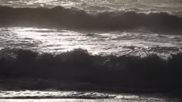 Océan Atlantique paysage marin orageux — Video