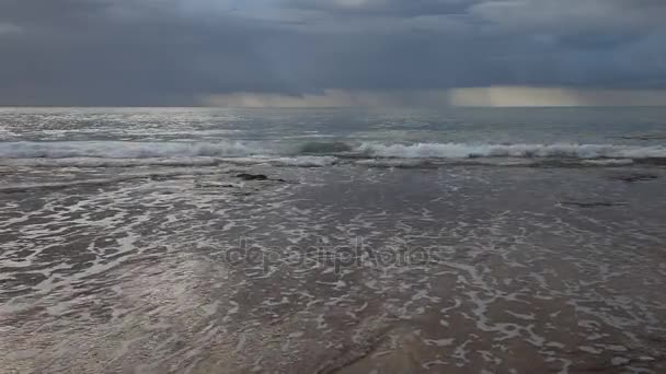 Océano Atlántico paisaje marino tormentoso — Vídeos de Stock