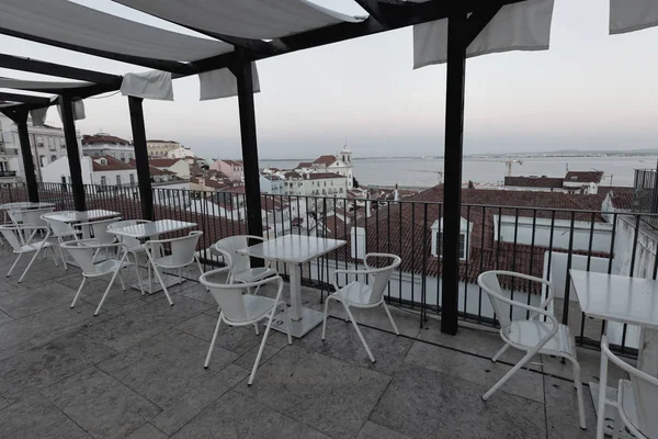 Calle cafetería de verano terraza — Foto de Stock