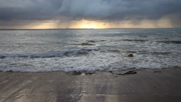 Oceano Atlântico tempestade nuvem paisagem marinha — Vídeo de Stock