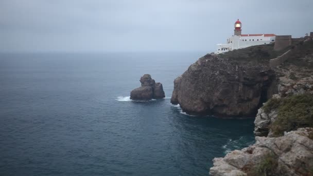 Cape St. Vincent deniz feneri — Stok video