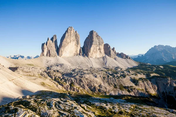 Πανοραμική θέα του Tre Cime στο ηλιοβασίλεμα — Φωτογραφία Αρχείου