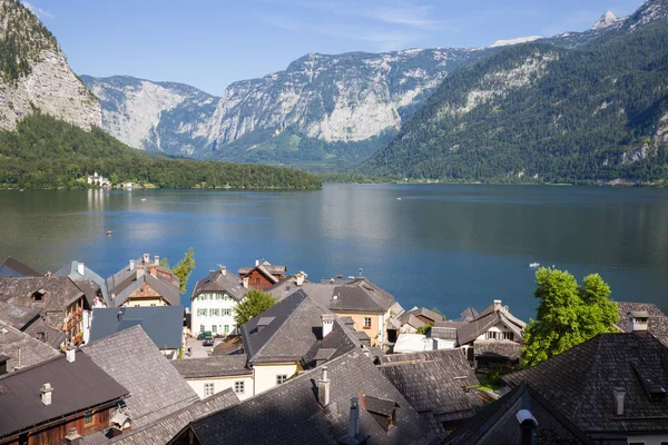 Hallstatt Köyü panorama yaz görünümü — Stok fotoğraf