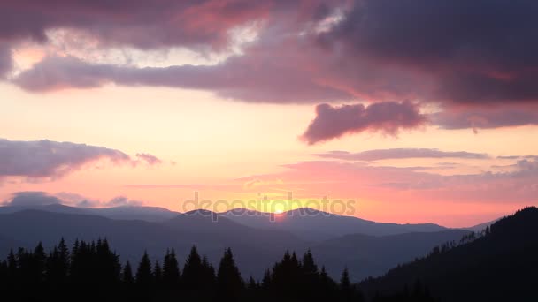 Lever de soleil sur Smoky Mountains, Tennessee, États-Unis — Video