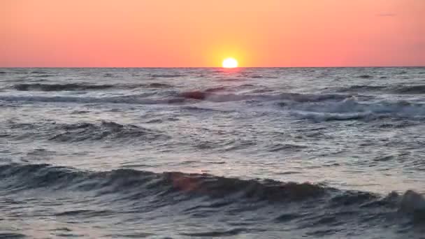 海面上升的太阳反射波水 — 图库视频影像