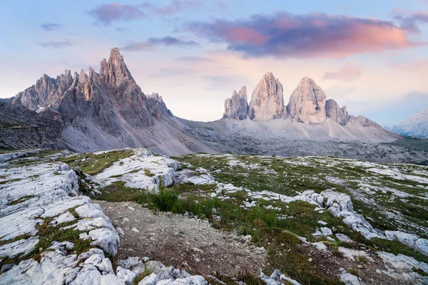 Tre Cime mountain at beautiful sunrise — Stock Photo, Image