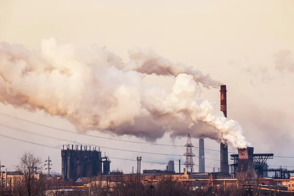 Obrázek znečištění vzduchu těžkého průmyslu — Stock fotografie