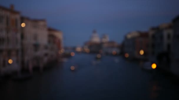Abstrakter verschwommener Hintergrund des Grand Channel, Venedig, Italien — Stockvideo